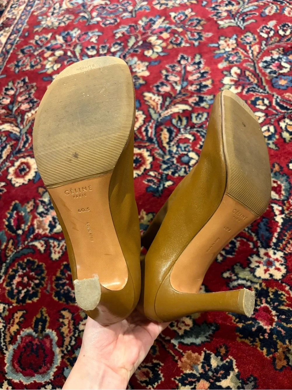 Celine Leather Heeled Ankle Booties 40.5